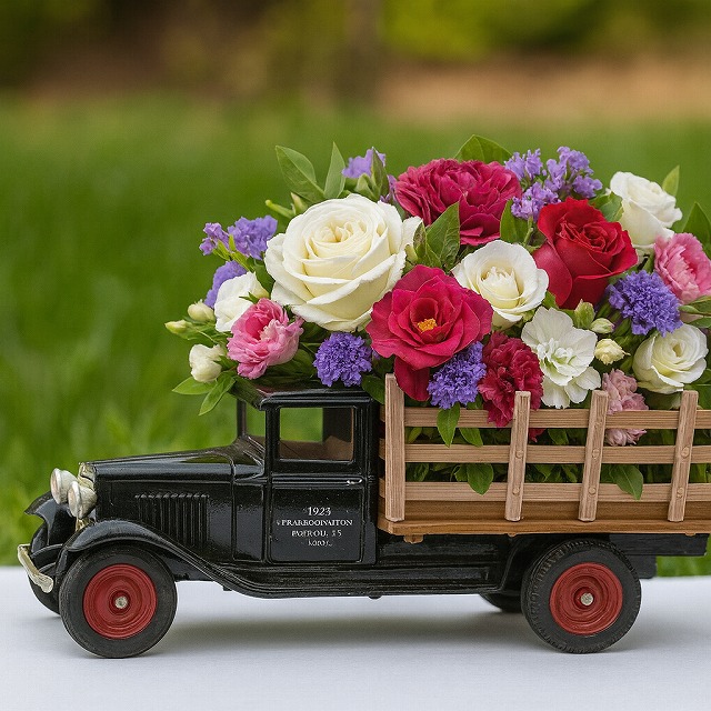 配達のトラック画像